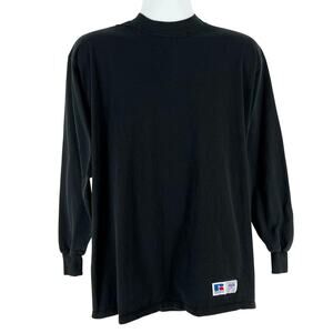 90s blank Russell Athletic High Cotton black long sleeve tshirt 1990s vintage